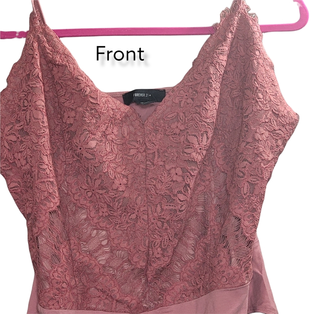 Forever21 lace bodysuit Size 3X Color: Blush